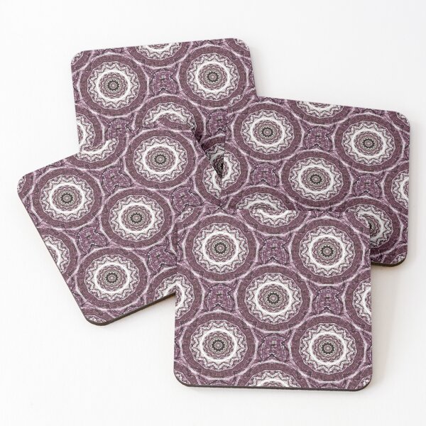 Item preview, Circular Mandala Pattern in Burgundy designed and sold by Artistestella.