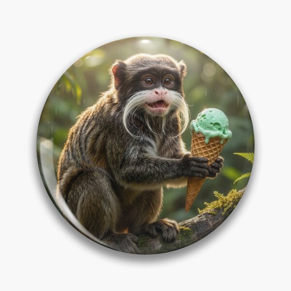 Item preview, Emperor Tamarin Enjoys an Ice Cream Cone designed and sold by Tridentulus.