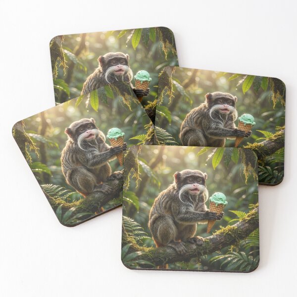 Item preview, Emperor Tamarin Enjoys an Ice Cream Cone designed and sold by Tridentulus.
