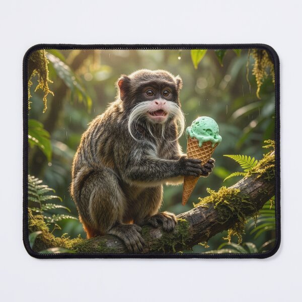 Item preview, Emperor Tamarin Enjoys an Ice Cream Cone designed and sold by Tridentulus.