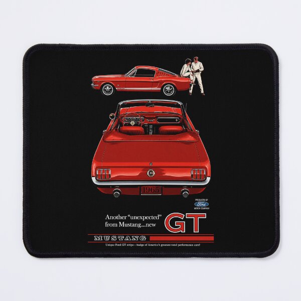 Item preview, 1965 Ford Mustang GT – Classic Red Pony Car Poster Art designed and sold by Stinky Lincy's Apparel Company.