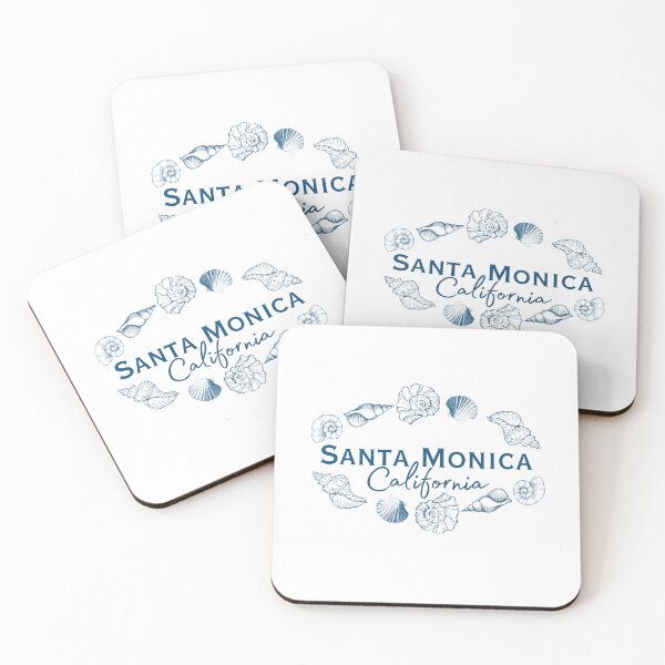 Item preview, Santa Monica California Seashell Circle Shirt | Coastal Beach Souvenir Tee | Ocean-Inspired California Apparel designed and sold by DonnaRaine.