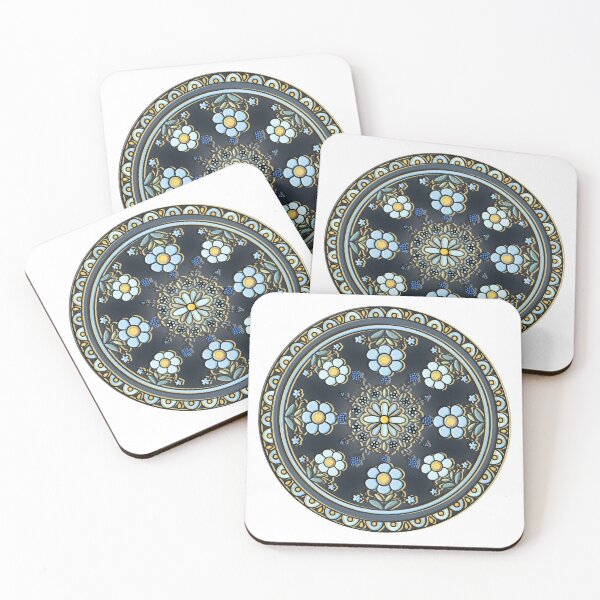 Item preview, Blue Mandala and Flowers designed and sold by Cracraytivity.