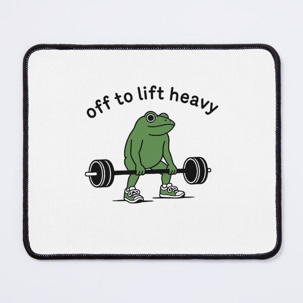 Item preview, Off To Lift Heavy Funny Frog Weight Lifter Weightlifting Body Builder Gym Fit Fitness Gift designed and sold by gunaone-design.