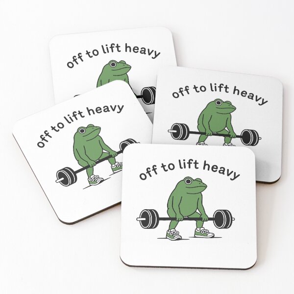 Item preview, Off To Lift Heavy Funny Frog Weight Lifter Weightlifting Body Builder Gym Fit Fitness Gift designed and sold by gunaone-design.