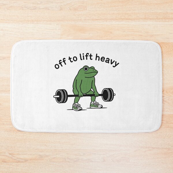 Item preview, Off To Lift Heavy Funny Frog Weight Lifter Weightlifting Body Builder Gym Fit Fitness Gift designed and sold by gunaone-design.