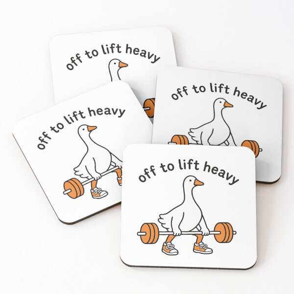 Item preview, Off To Lift Heavy Funny Goose Weight Lifter Weightlifting Body Builder Gym Fit Fitness Gift  designed and sold by gunaone-design.