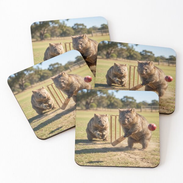 Item preview, Wombats Play Cricket designed and sold by Tridentulus.