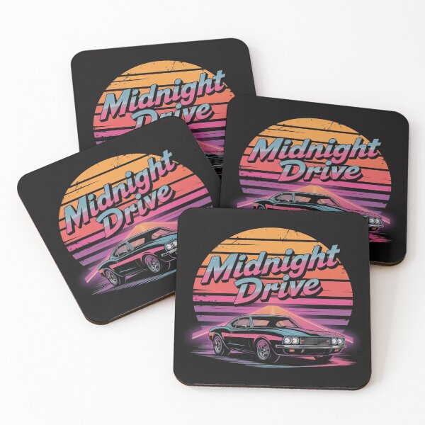 Item preview, Midnight Drive – Retro Synthwave Muscle Car Neon Sunset Aesthetic designed and sold by Hansonq.