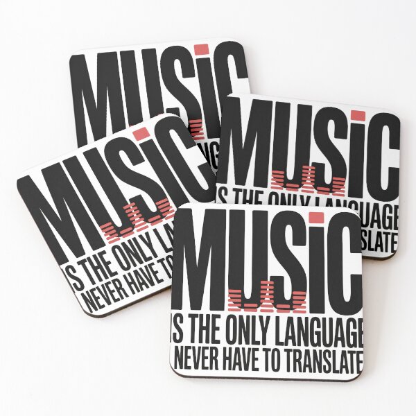 Item preview, Music Is The Only Language — Minimalist Music Tee designed and sold by SonglyMusic.