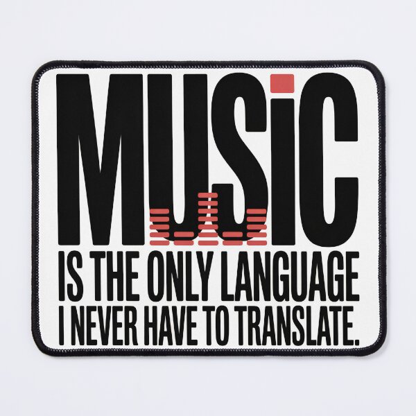 Item preview, Music Is The Only Language — Minimalist Music Tee designed and sold by SonglyMusic.