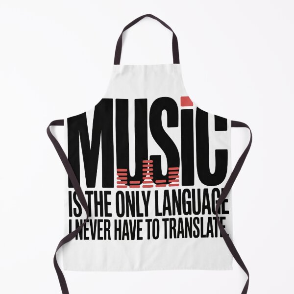 Item preview, Music Is The Only Language — Minimalist Music Tee designed and sold by SonglyMusic.
