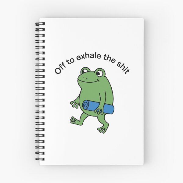 Item preview, Off to exhale The Shit Funny International Yoga Day Frog Meme designed and sold by gunaone-design.