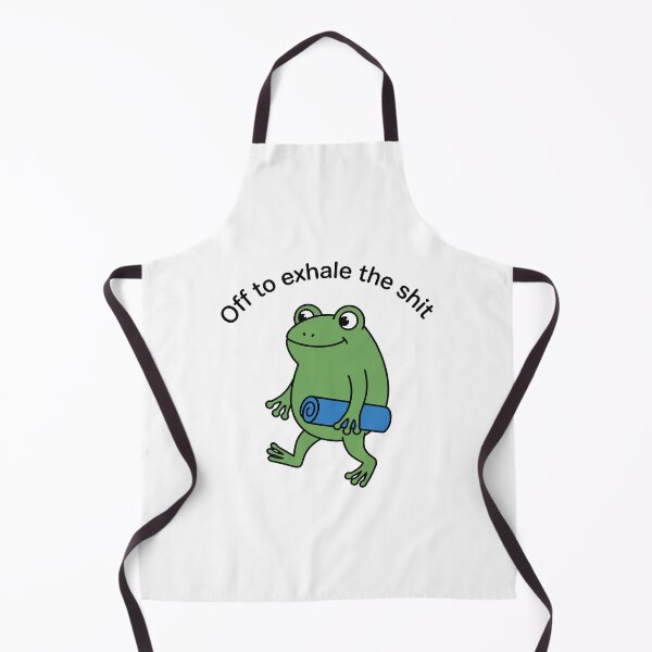 Item preview, Off to exhale The Shit Funny International Yoga Day Frog Meme designed and sold by gunaone-design.
