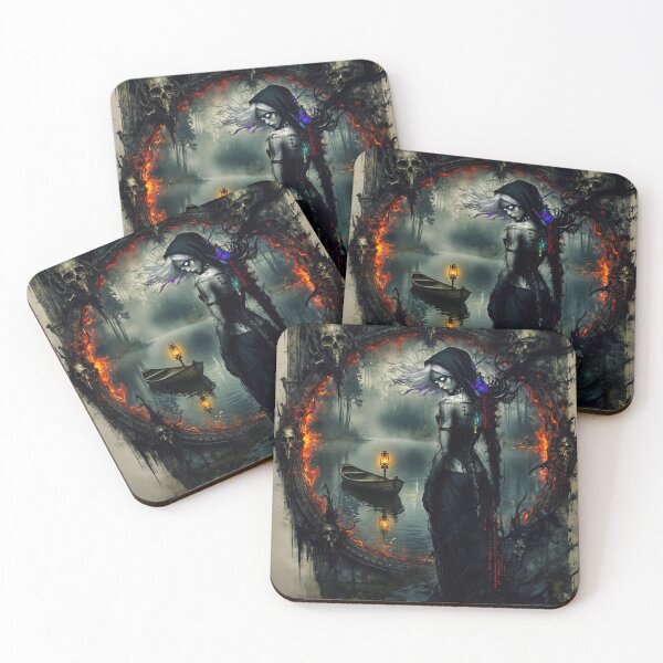 Item preview, The Dark Mirror: Gothic Skulls and Fire designed and sold by Insomnia Art Designs.