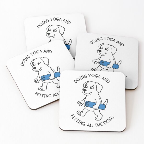 Item preview, Doing Yoga and Petting all the Dogs Funny Dog Yoga Lover - International Yoga Day June 21 designed and sold by gunaone-design.