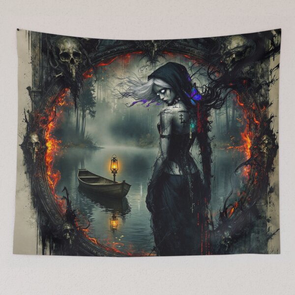 Item preview, The Dark Mirror: Gothic Skulls and Fire designed and sold by Insomnia Art Designs.