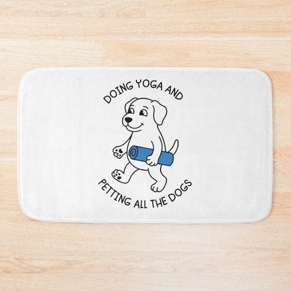 Item preview, Doing Yoga and Petting all the Dogs Funny Dog Yoga Lover - International Yoga Day June 21 designed and sold by gunaone-design.