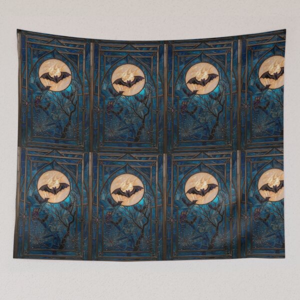 Item preview, Bats and owl under blue moon designed and sold by BriSher.