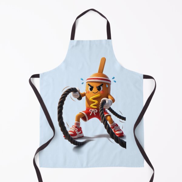 Item preview, Cute Corn Dog Workout Athlete | Kawaii Gym Battle Ropes Fitness Cartoon designed and sold by Moons Studio.