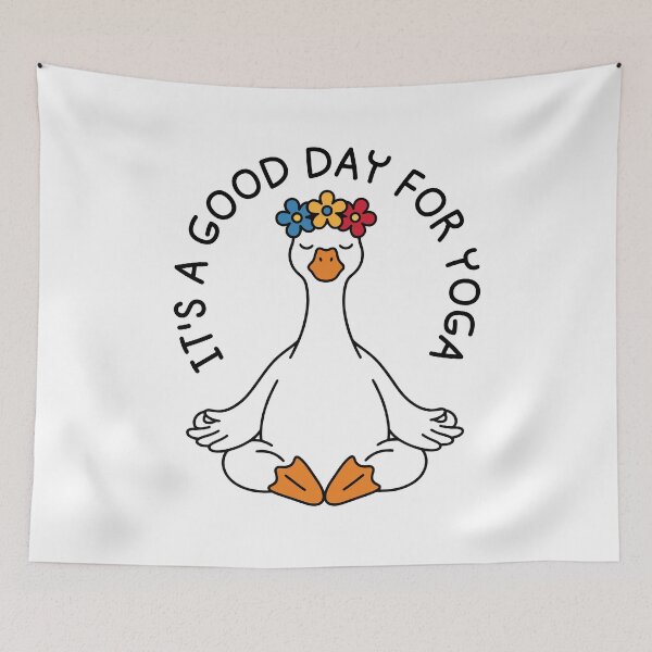 Item preview, It's A Good Day For Yoga Funny International Yoga Day June 21 Cute Goose Yoga Lover designed and sold by gunaone-design.