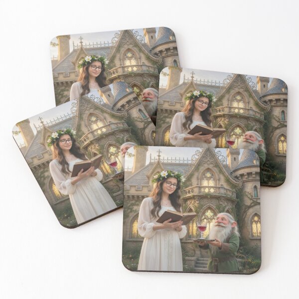Item preview, Mermaid Reading in a Fairy Tale Castle designed and sold by pasalagabriela.