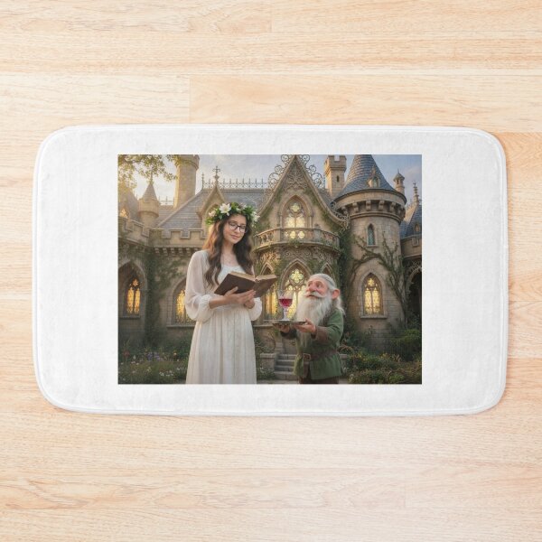 Item preview, Mermaid Reading in a Fairy Tale Castle designed and sold by pasalagabriela.