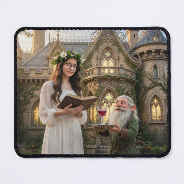Item preview, Mermaid Reading in a Fairy Tale Castle designed and sold by pasalagabriela.