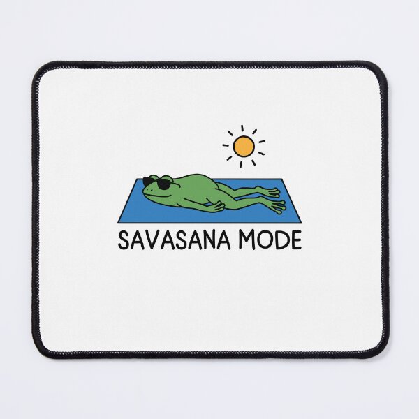 Item preview, Savasana Mode Funny Yoga and Pilates Frog Relaxation Day - International Yoga Day designed and sold by gunaone-design.