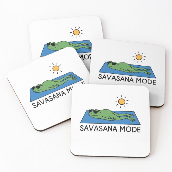 Item preview, Savasana Mode Funny Yoga and Pilates Frog Relaxation Day - International Yoga Day designed and sold by gunaone-design.