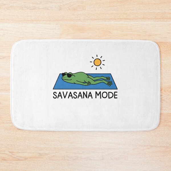 Item preview, Savasana Mode Funny Yoga and Pilates Frog Relaxation Day - International Yoga Day designed and sold by gunaone-design.
