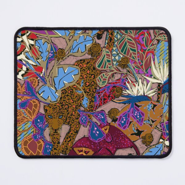 Item preview, Maximalist Jungle Jaguar Pattern Bold Botanical Decor designed and sold by Kathryn-Designs.