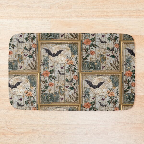 Item preview, Golden Moon with Flowers in Celestial Stained Glass designed and sold by BriSher.