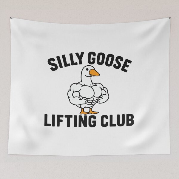 Item preview, Silly Goose Lifting Club Funny Gym Goose Weightlifting Workout Fitness Gym Buddy Gift designed and sold by gunaone-design.