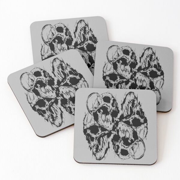 Item preview, Dark Abstract Multiple Skulls Ink Splatter Art designed and sold by RamyGallery.