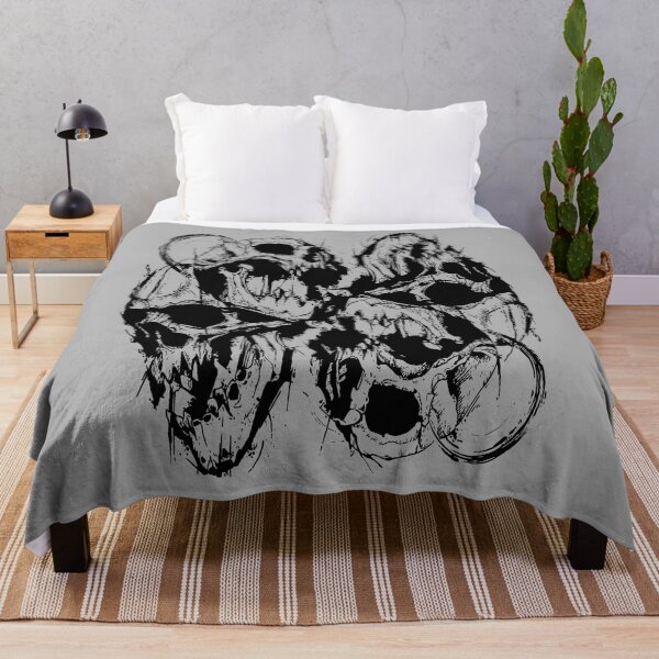 Item preview, Dark Abstract Multiple Skulls Ink Splatter Art designed and sold by RamyGallery.
