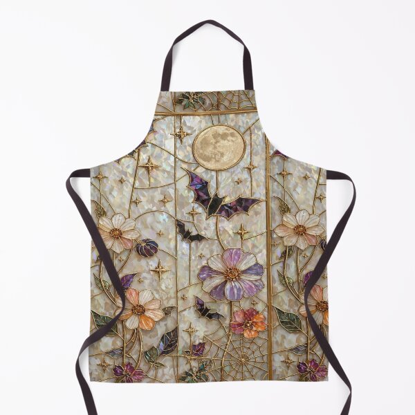 Item preview, Night Stained Glass of Bats and Flowers designed and sold by BriSher.