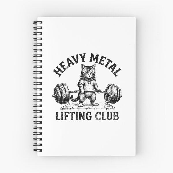 Item preview, Heavy Metal Lifting Club Funny Cat Weightlifter Gym Workout Humor designed and sold by gunaone-design.
