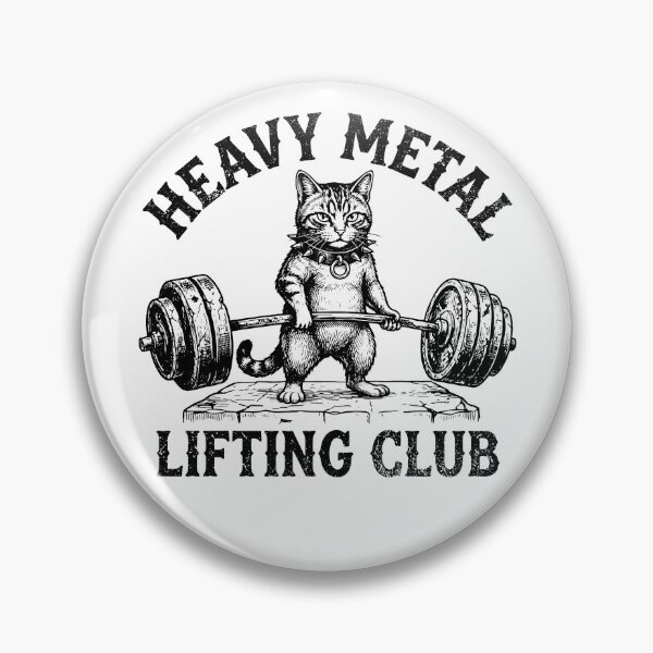 Item preview, Heavy Metal Lifting Club Funny Cat Weightlifter Gym Workout Humor designed and sold by gunaone-design.