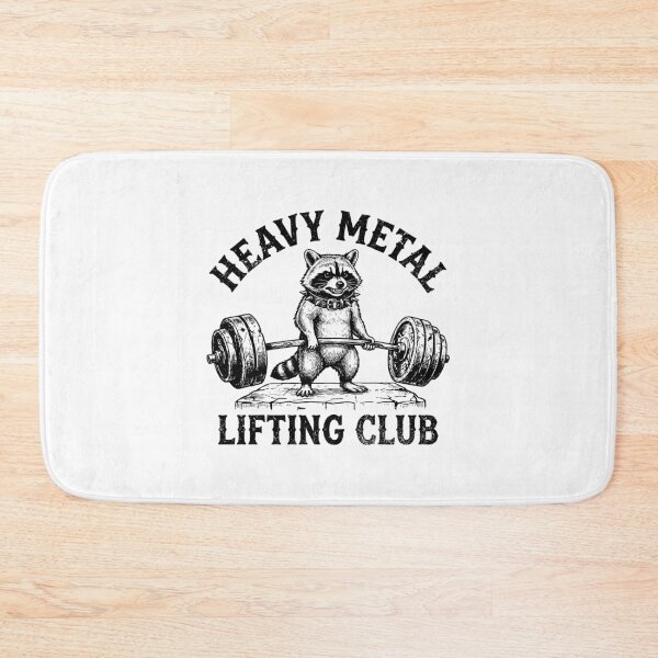 Item preview, Heavy Metal Lifting Club Funny Raccoon Weightlifting Gym Workout Humor designed and sold by gunaone-design.