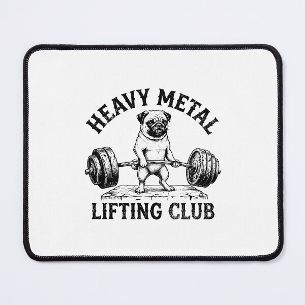 Item preview, Heavy Metal Lifting Club Funny Pug Dog Weightlifting Gym Workout Humor designed and sold by gunaone-design.