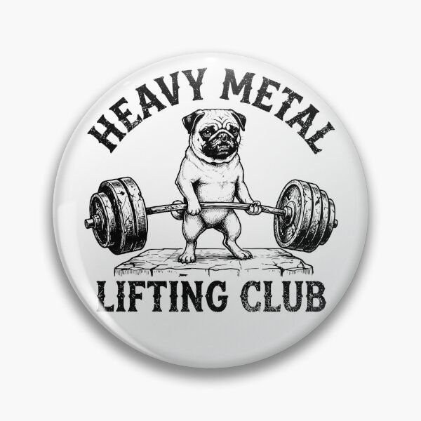 Item preview, Heavy Metal Lifting Club Funny Pug Dog Weightlifting Gym Workout Humor designed and sold by gunaone-design.
