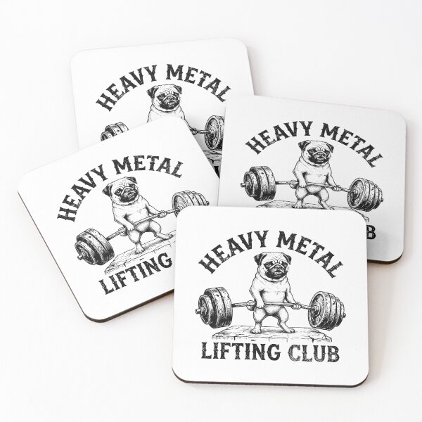 Item preview, Heavy Metal Lifting Club Funny Pug Dog Weightlifting Gym Workout Humor designed and sold by gunaone-design.