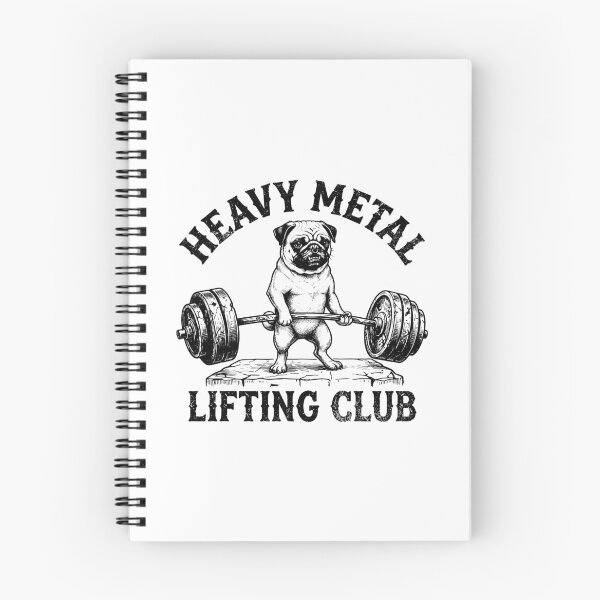 Item preview, Heavy Metal Lifting Club Funny Pug Dog Weightlifting Gym Workout Humor designed and sold by gunaone-design.