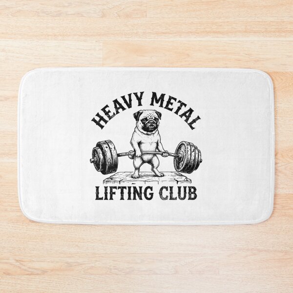 Item preview, Heavy Metal Lifting Club Funny Pug Dog Weightlifting Gym Workout Humor designed and sold by gunaone-design.