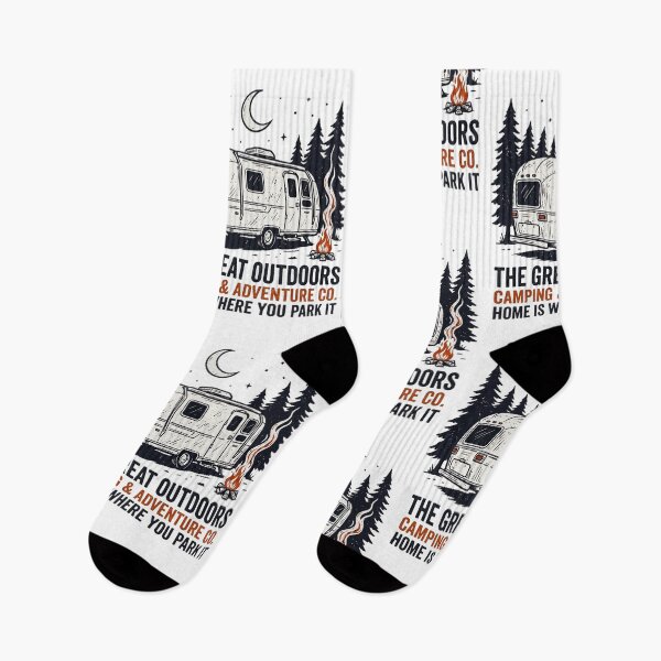 Item preview, The Great Outdoors Camping & Adventure Co | Home Is Where You Park It | Funny RV Camper Gift designed and sold by 519xdesign.