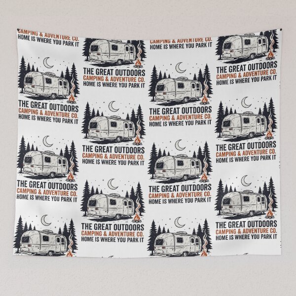 Item preview, The Great Outdoors Camping & Adventure Co | Home Is Where You Park It | Funny RV Camper Gift designed and sold by 519xdesign.