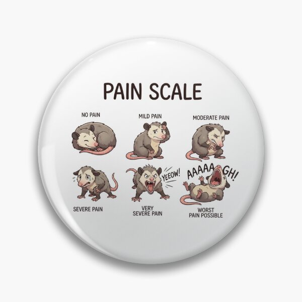 Item preview, Opossum Pain Scale Cartoon designed and sold by colorsartss.