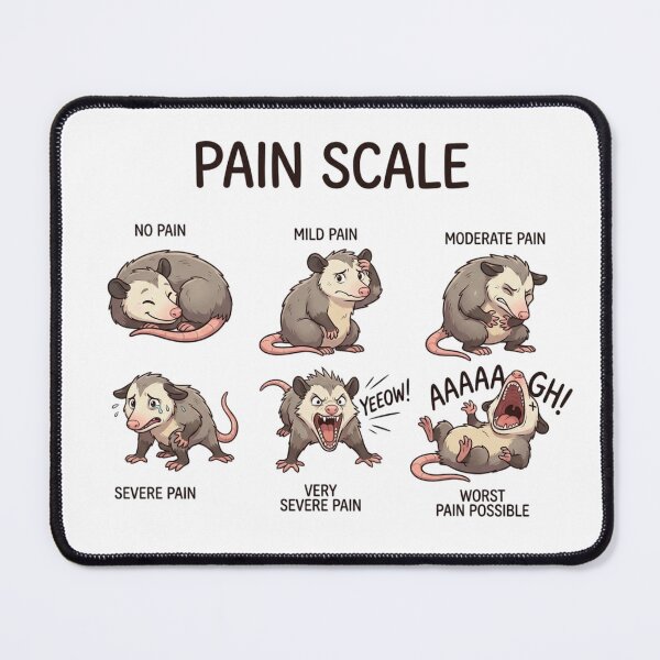 Item preview, Opossum Pain Scale Cartoon designed and sold by colorsartss.