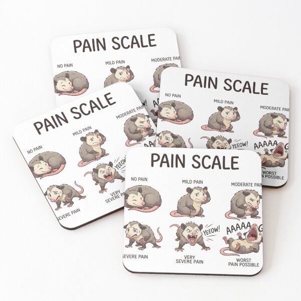 Item preview, Opossum Pain Scale Cartoon designed and sold by colorsartss.